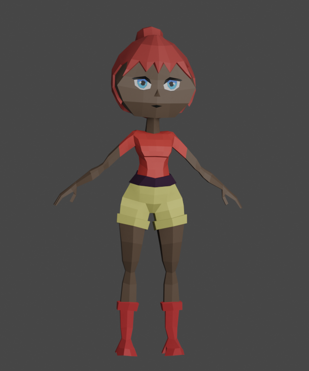 Low poly girl